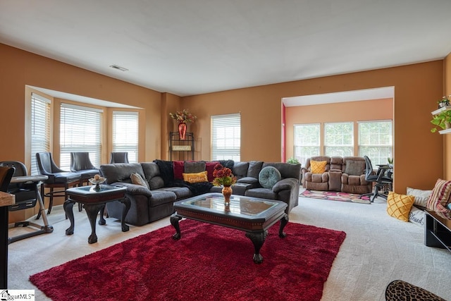 view of carpeted living room