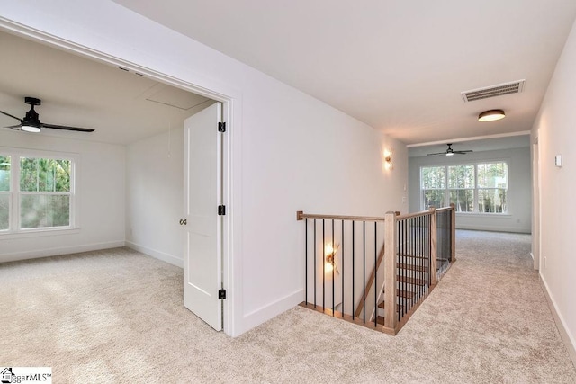 120 Club Cart Rd, Travelers Rest, SC 29690 - hallway featuring an upstairs landing, carpet, and baseboards