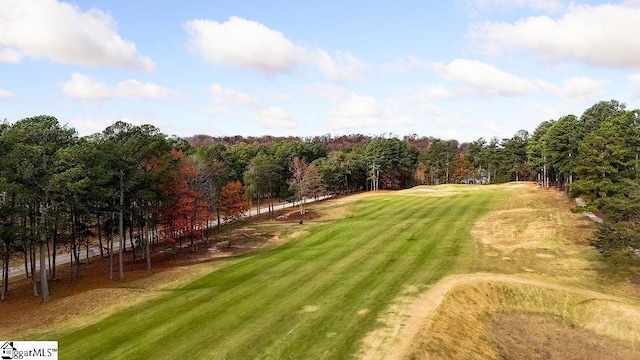 120 Club Cart Rd, Travelers Rest, SC 29690 - view of grassy yard featuring view of golf course and a forest view