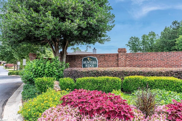 view of community sign