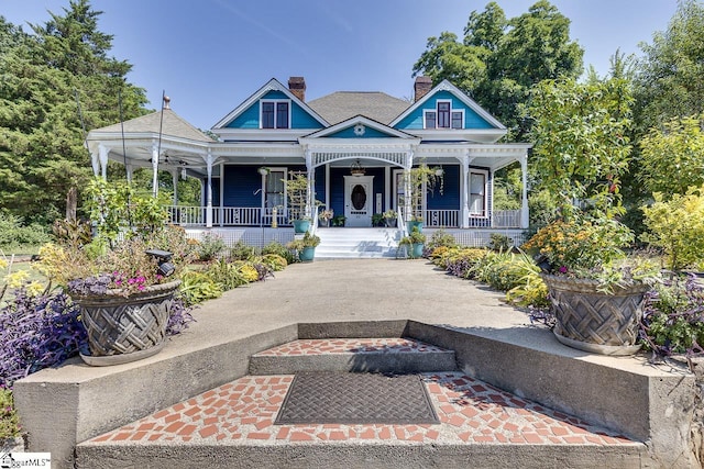 victorian home with covered porch