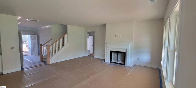 view of unfurnished living room