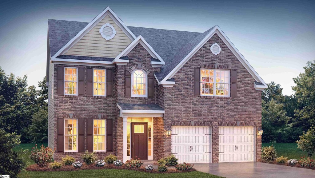 view of front facade featuring a garage