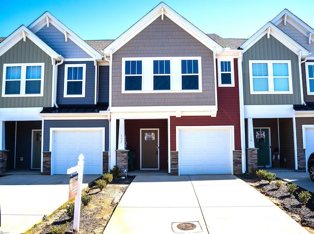 view of property with a garage