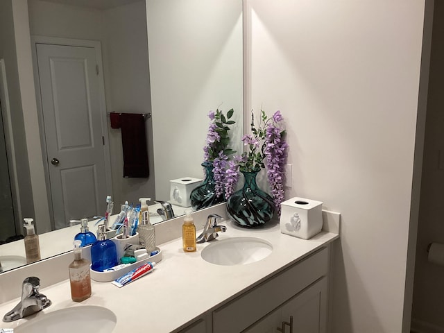 bathroom with dual vanity