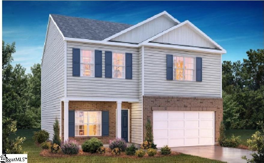 view of front facade with a garage