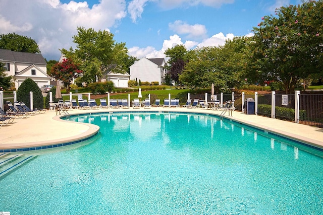 view of pool with a patio area