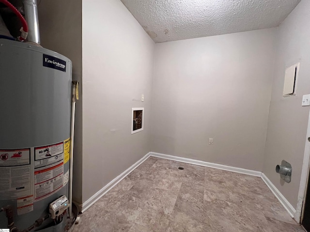 utility room with water heater