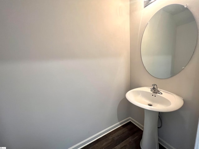 bathroom featuring hardwood / wood-style flooring