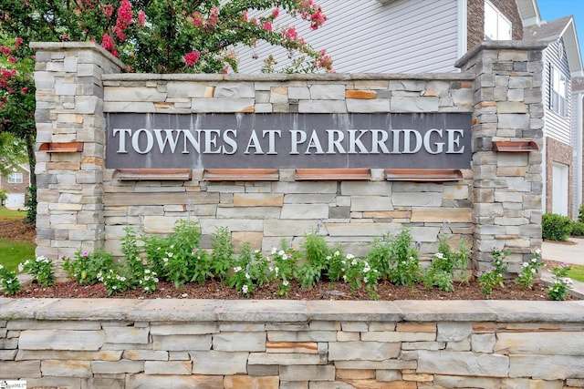 view of community sign