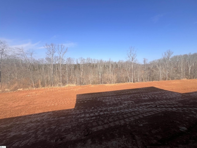 view of yard with a view of trees