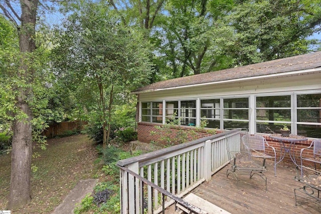 view of wooden deck