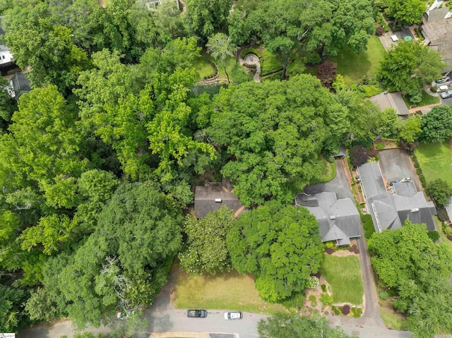 aerial view with a residential view