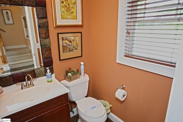 302 Meadowlark Ln, Seneca, SC 29672 - bathroom with toilet, vanity, and baseboards