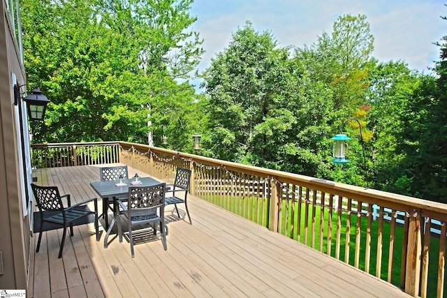 302 Meadowlark Ln, Seneca, SC 29672 - deck with a yard and outdoor dining area