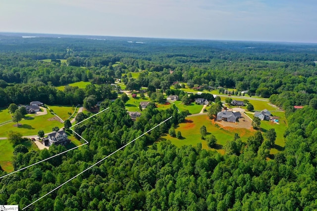 302 Meadowlark Ln, Seneca, SC 29672 - bird's eye view featuring a wooded view