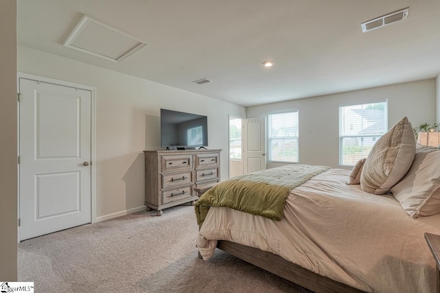 view of carpeted bedroom