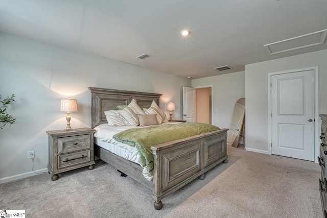 view of carpeted bedroom