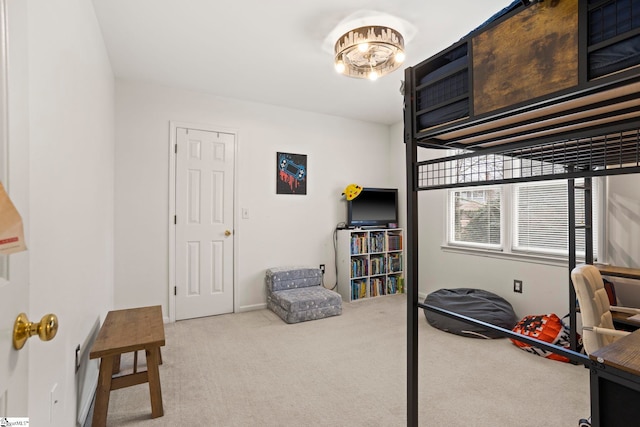 view of carpeted bedroom