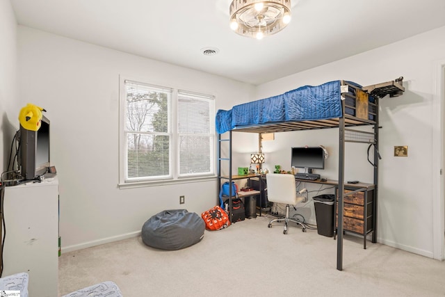view of carpeted bedroom