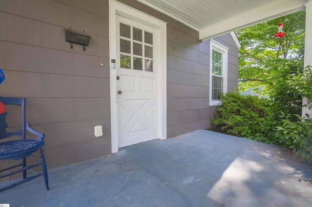 view of doorway to property