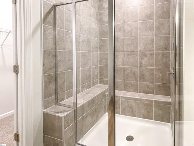 bathroom with walk in shower