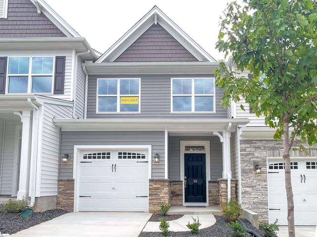 craftsman-style home featuring a garage