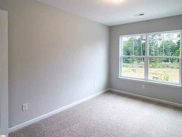 view of carpeted spare room