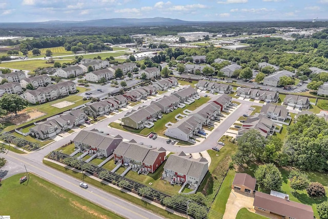 aerial view with a residential view