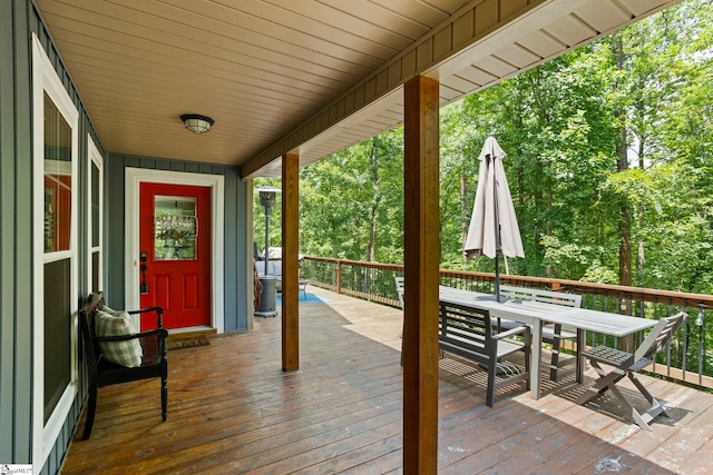 view of wooden deck