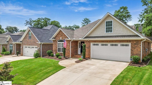 view of front of home with a front yard