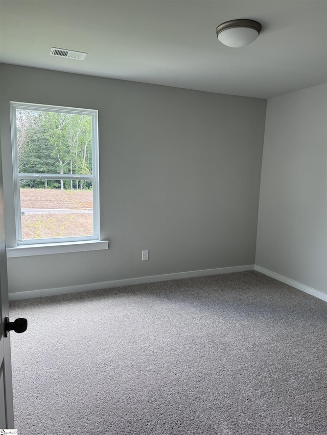 view of carpeted spare room