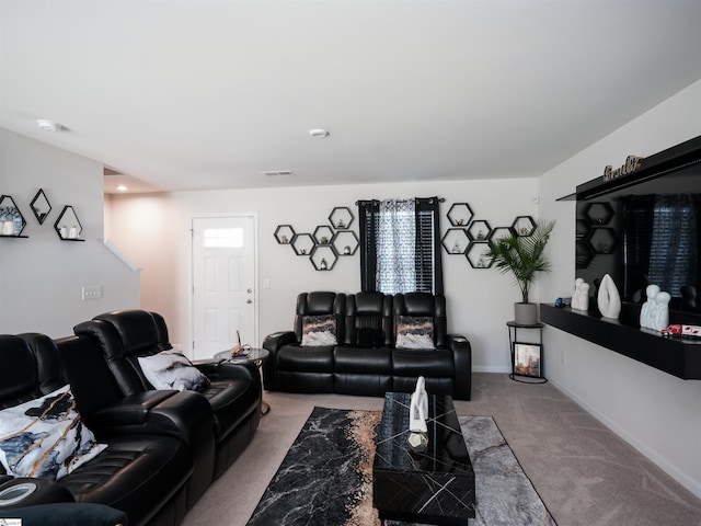 view of carpeted living room