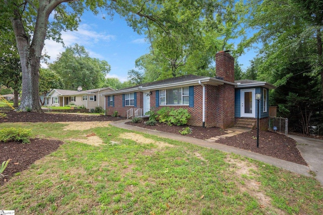 view of single story home