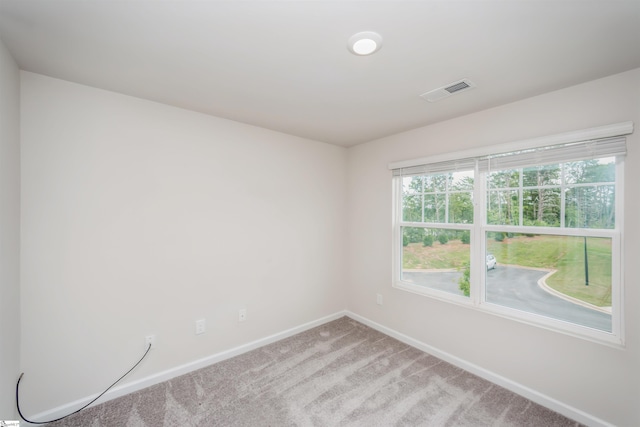 carpeted spare room featuring a healthy amount of sunlight