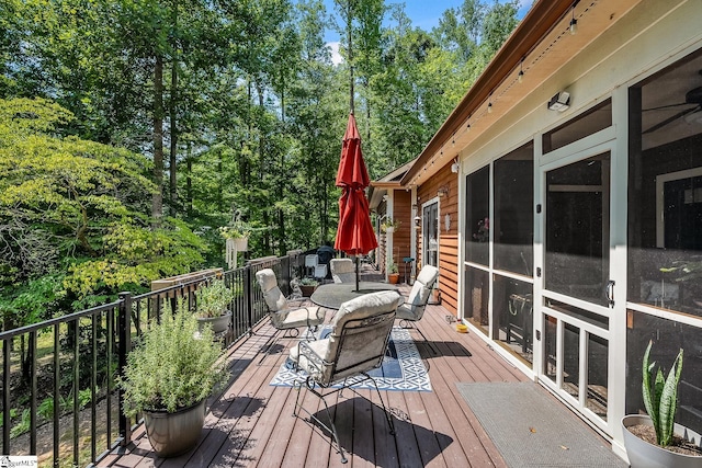 view of wooden terrace