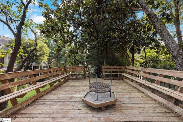 view of wooden terrace