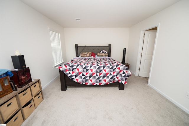 view of carpeted bedroom