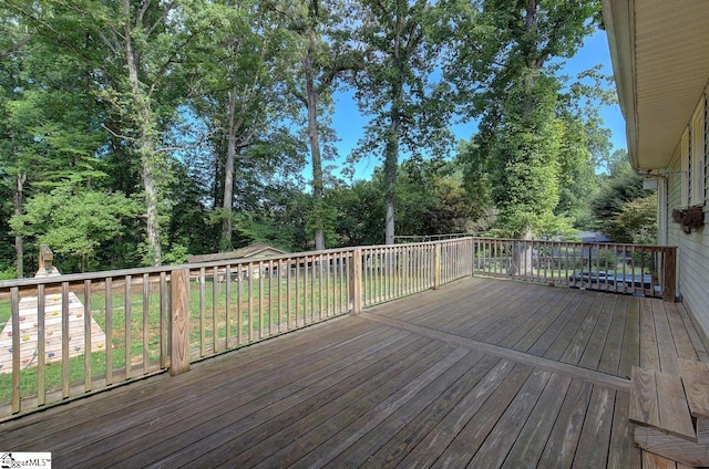 view of wooden deck