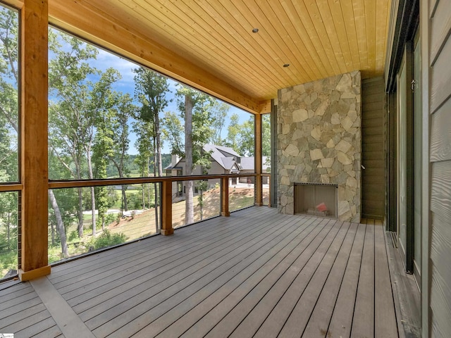 view of wooden terrace