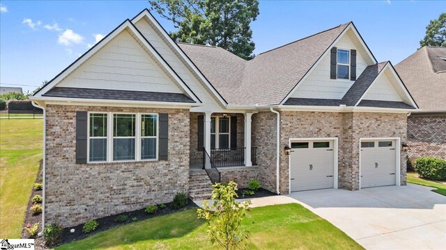 18 Double Crest Dr Lot 5, Taylors, SC 29685 - craftsman inspired home with a garage and a front lawn