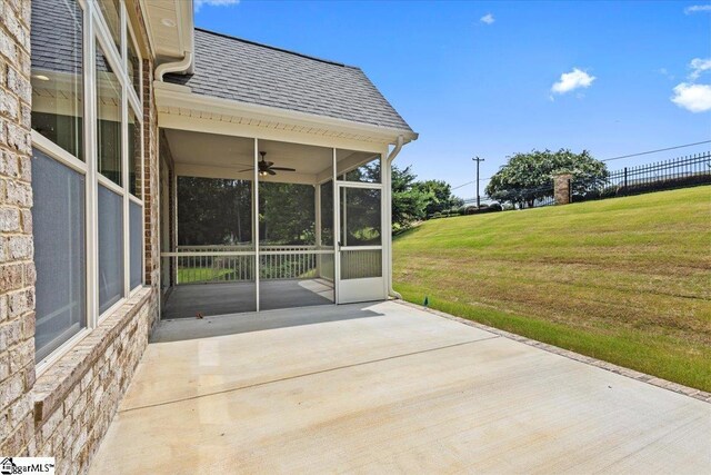 18 Double Crest Dr Lot 5, Taylors, SC 29685 - view of patio with ceiling fan
