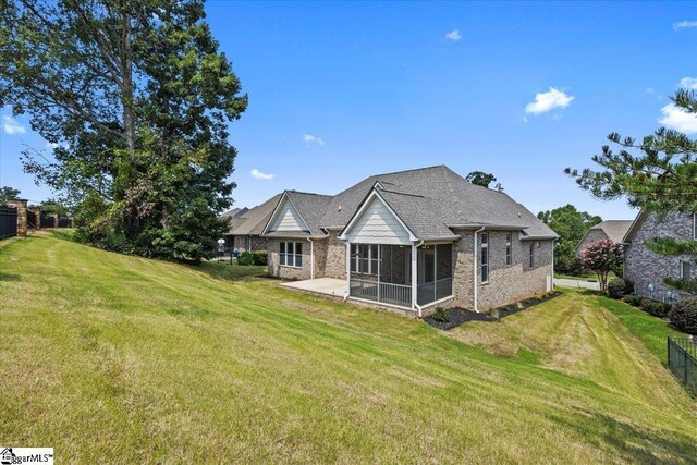 18 Double Crest Dr Lot 5, Taylors, SC 29685 - view of front of home with a sunroom and a front yard