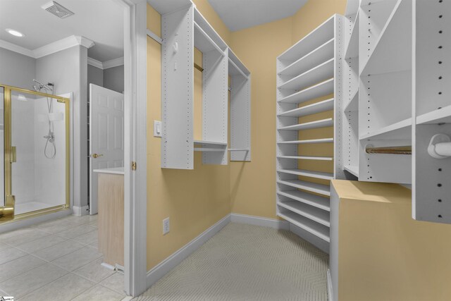 view of walk in closet