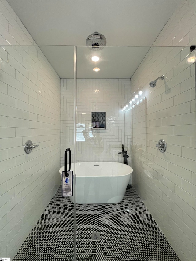 bathroom with an enclosed shower