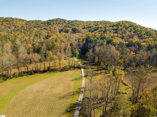 drone / aerial view with a rural view