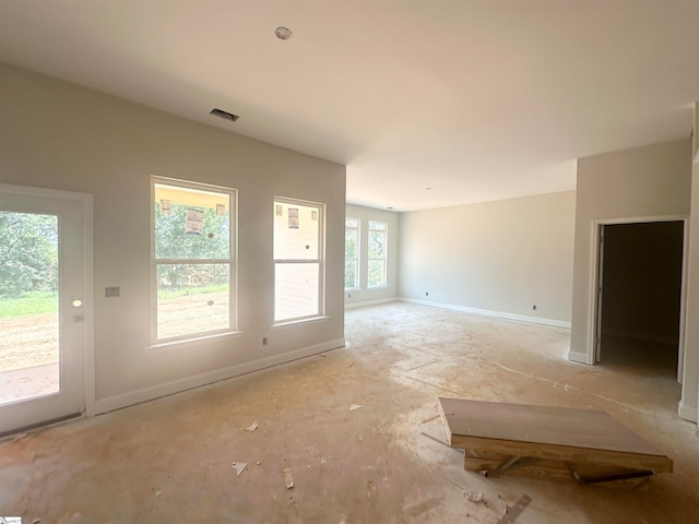 view of unfurnished living room