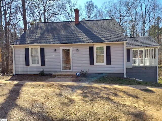 view of single story home