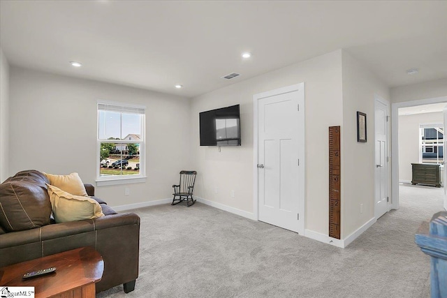 view of carpeted living room