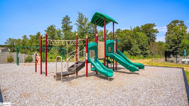 view of jungle gym